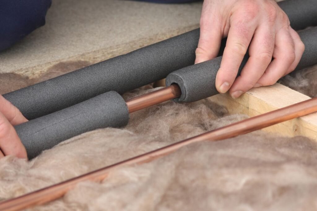 insulate pipes to retain heat