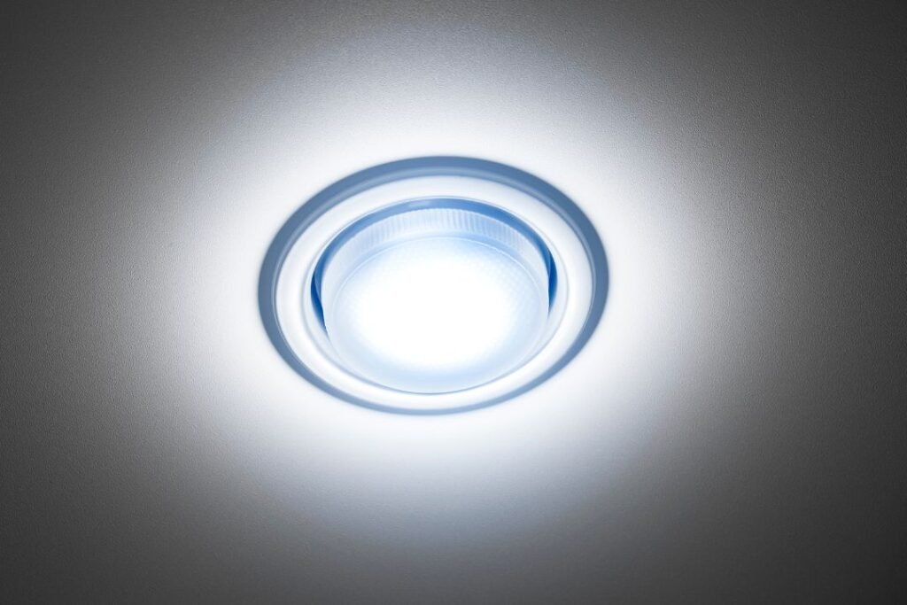 recessed lighting or downlights is great for minimalist bathroom designs