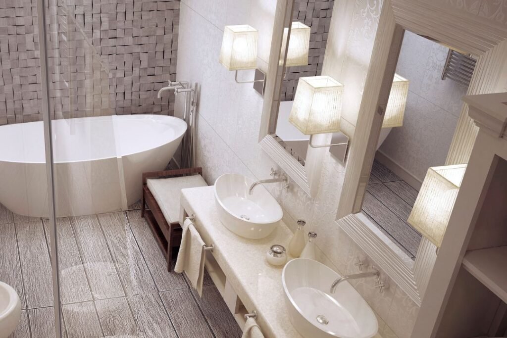 wall sconces create soft light