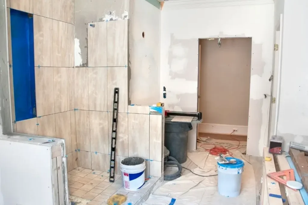 bathroom renovation as part of a larger reno