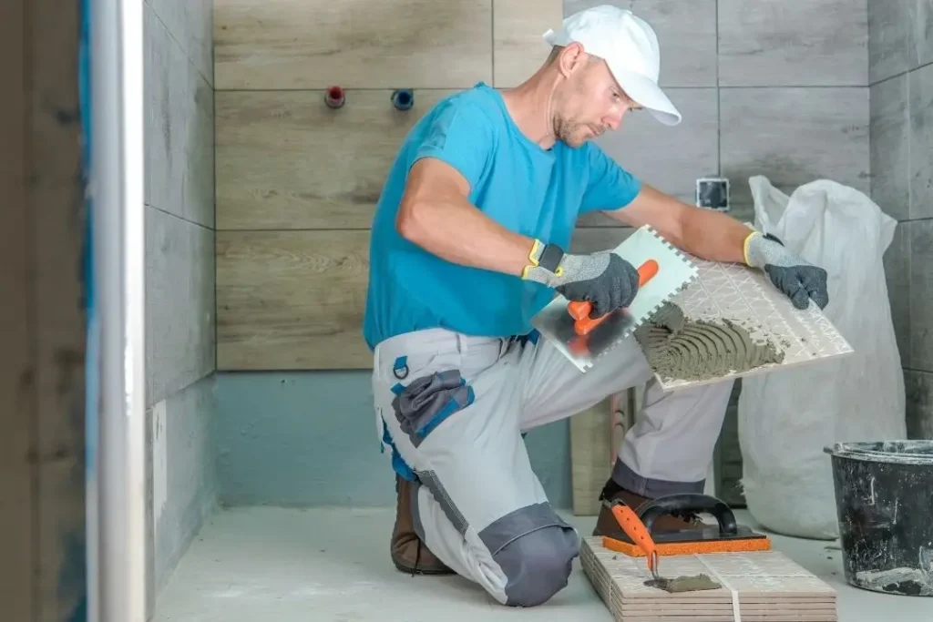 tiling a bathroom