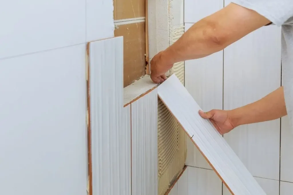 tiling a bathroom wall
